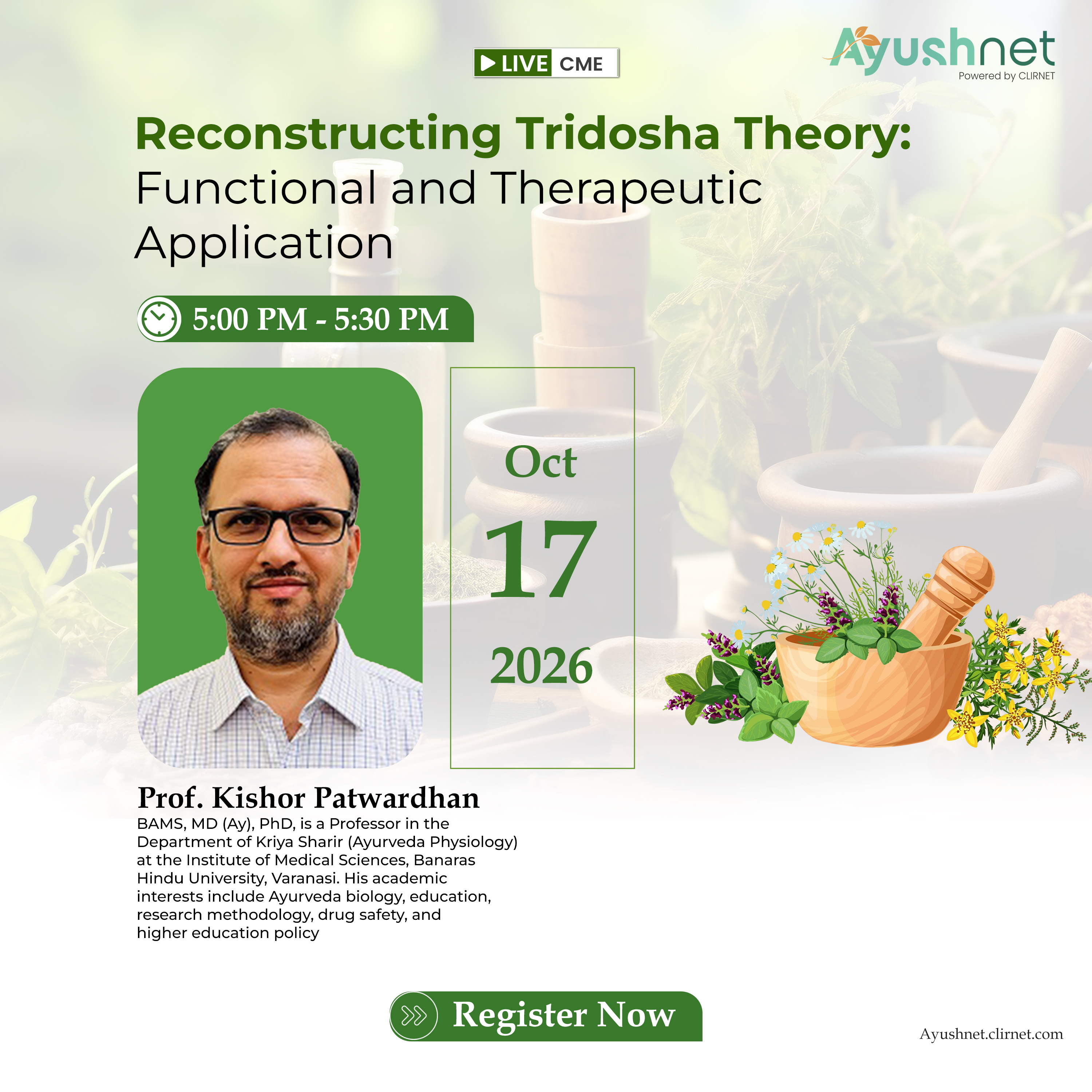 Reconstructing Tridosha Theory: Functional and Therapeutic Application